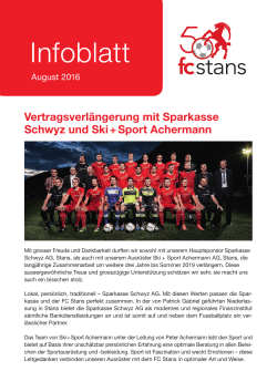 Infoblatt - FC Stans