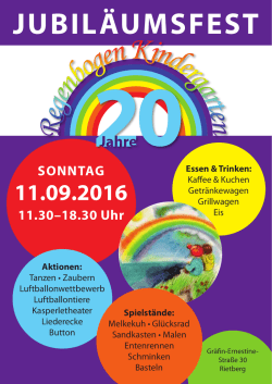 JUbiläUmSfeSt - Kindergarten Regenbogen Rietberg