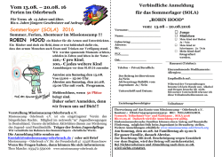 Infos und Anmeldung f&uuml;r 2016