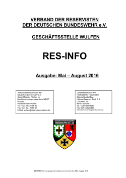 RES-INFO Mai - Reservistenkameradschaft Gelsenkirchen