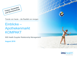 Einblicke &ndash; Apothekenmarkt KOMPAKT