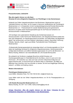 Presseinformation als pdf - Flüchtlingsrat Niedersachsen