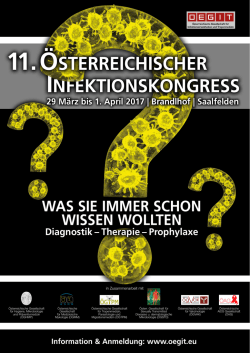 INFEKTIONSKONGRESS 11. &Ouml;STERREICHISCHER