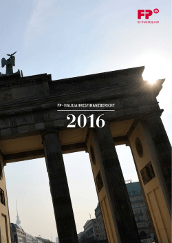 Francotyp-Postalia Holding AG Halbjahresfinanzbericht 2016