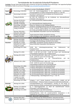 Terminplaner 2016/17 - Katholische Grundschule Eichendorff