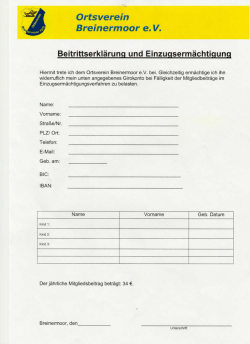 Anmeldeformular ausfüllen und Mitglied werden