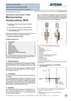 Mechanischer Ventilauslöser MVA