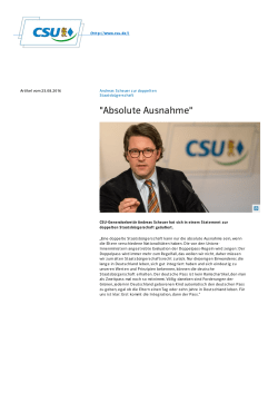 "Absolute Ausnahme"