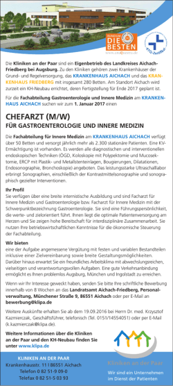 CHEFARZT (M/W)
