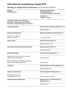 List of judges - Messe Hund und Katz Leipzig