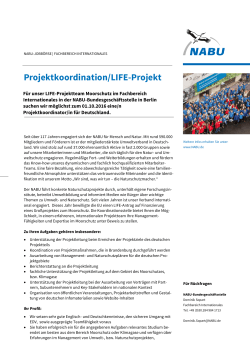 Projektkoordination/LIFE-Projekt
