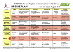 speiseplan - Alten- und Pflegeheim Marienheim