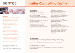 Leiter Controlling (w/m)