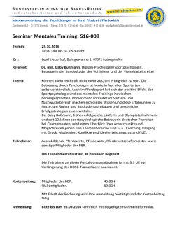 Seminar Mentales Training, S16-009
