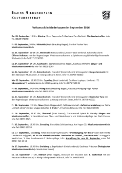 September - Bezirk Niederbayern