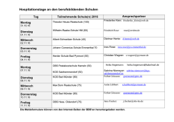 Hospitationstage an den berufsbildenden Schulen in Hameln
