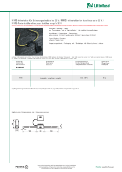 HHG-Inlinehalter f&uuml;r Sicherungseins&auml;tze bis 32 V / HHG