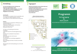 Programm DGfZ GfT Vortragstagung 2016