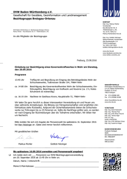 DVW Baden-W&uuml;rttemberg e.V. Gesellschaft f&uuml;r Geod&auml;sie