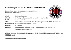 Einf&uuml;hrungskurs im Judo