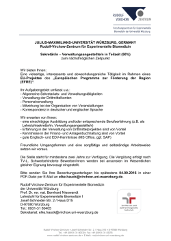 JULIUS-MAXIMILIANS-UNIVERSIT&Auml;T W&Uuml;RZBURG, GERMANY