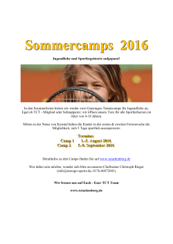 Jugendcamps 2016