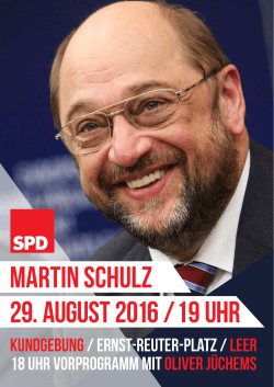 Martin Schulz - SPD im Landkreis Leer