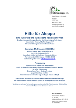 Informationen - Hilfe f&uuml;r Aleppo
