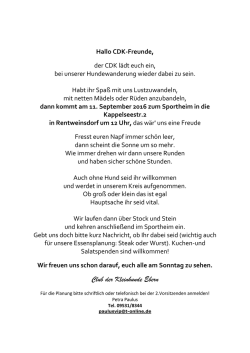 Hundewanderung - Club der Kleinhunde Ebern eV