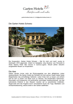 Porträt Garten Hotels Schweiz