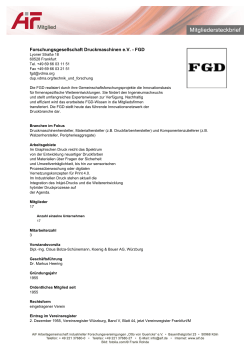 Forschungsgesellschaft Druckmaschinen eV - FGD