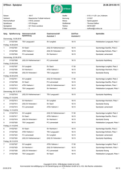DFBnet - Spielplan 20.08.2016 08:15