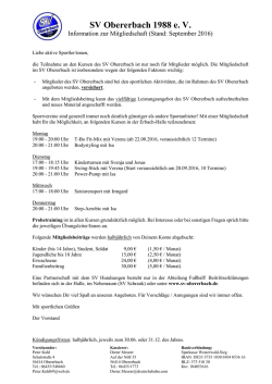 Info Mitgliedschaft