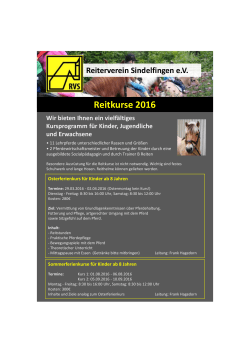 Reitkurse 2016 - Reiterverein Sindelfingen