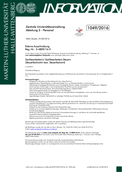 information - Zentrale Universit&auml;tsverwaltung - Martin