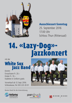 14. «Lazy-Dog»- Jazzkonzert