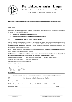 Brief wm privat - Franziskusgymnasium Lingen