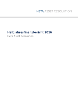 Halbjahresfinanzbericht 2016