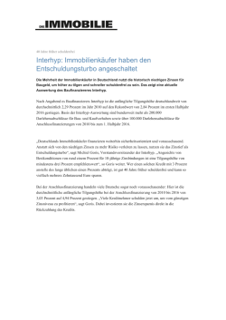 Interhyp: Immobilienk&auml;ufer haben den