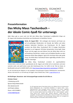 Das Micky Maus Taschenbuch – der ideale Comic