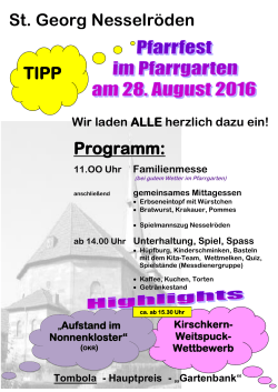St. Georg Nesselröden Programm: TIPP