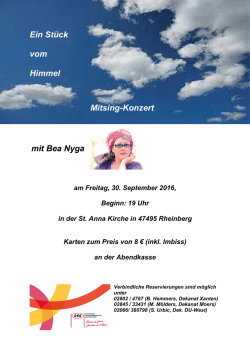 Ein St&uuml;ck vom Himmel Einladung