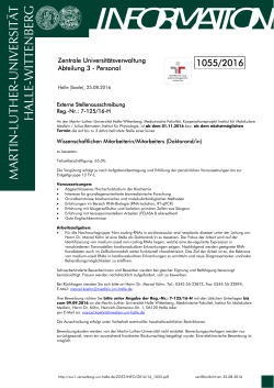 information - Zentrale Universit&auml;tsverwaltung - Martin