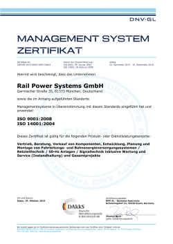 DNV Zertifikat ISO9001