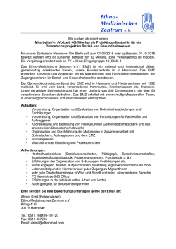 in f&uuml;r ein Dolmetscherprojekt im Sozial- und