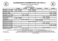 Trainingszeiten Winter 2016 - Oldenburger Schwimmverein von