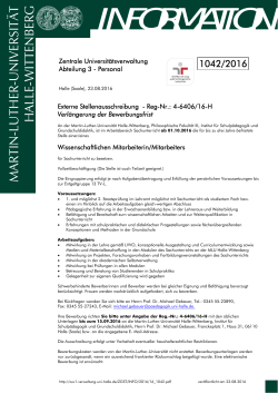 information - Zentrale Universit&auml;tsverwaltung - Martin