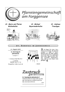 mit Informationen - Pfarrei St. Michael Bayerniederhofen