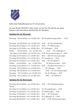 Spielplan 2016_17 - beim SV Göschweiler