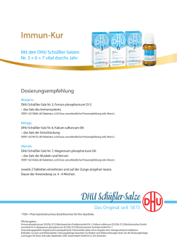 Immun-Kur - DHU Sch&uuml;&szlig;ler
